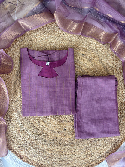 Mulberry Grace Cotton Silk Kurta Set