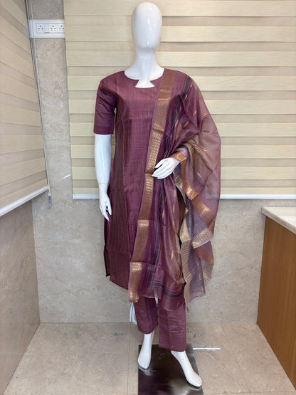 Mulberry Grace Cotton Silk Kurta Set