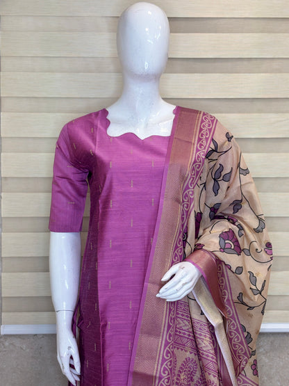 Berry Blossom Cotton Silk Kurta Set