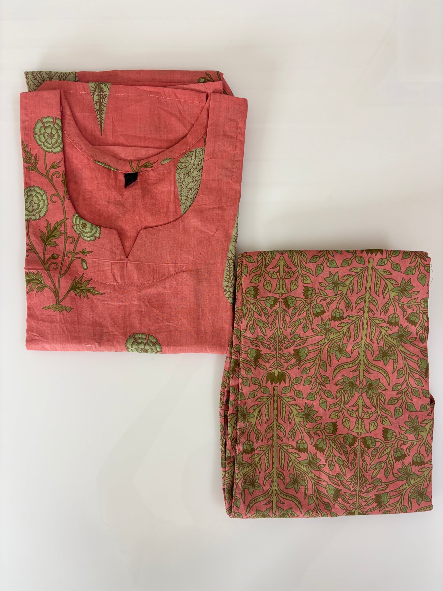Terracotta Botanical Buta Print Kurta Set