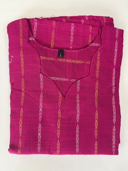Rani Pink Chain Stripe Straight Kurti
