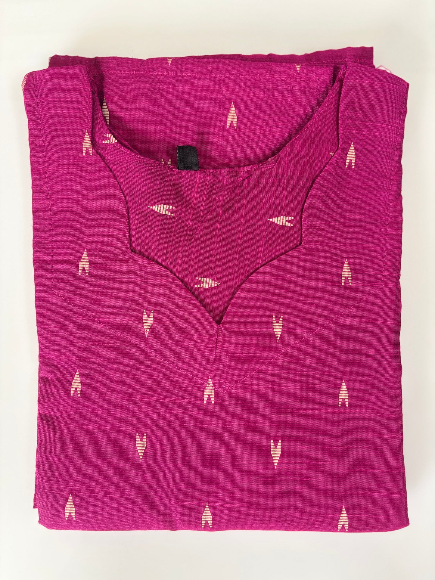 Magenta Pink Mini Buti Straight Kurti