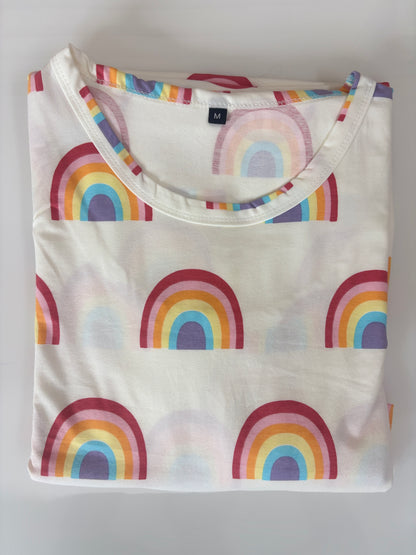 Ivory Rainbow Arch Print Maternity Maxi