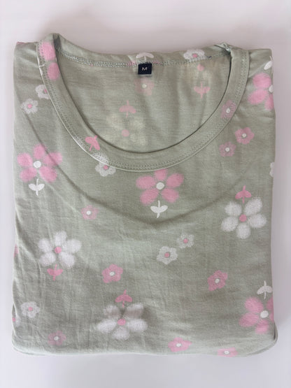 Sage Green Mini Floral Print Maternity Maxi