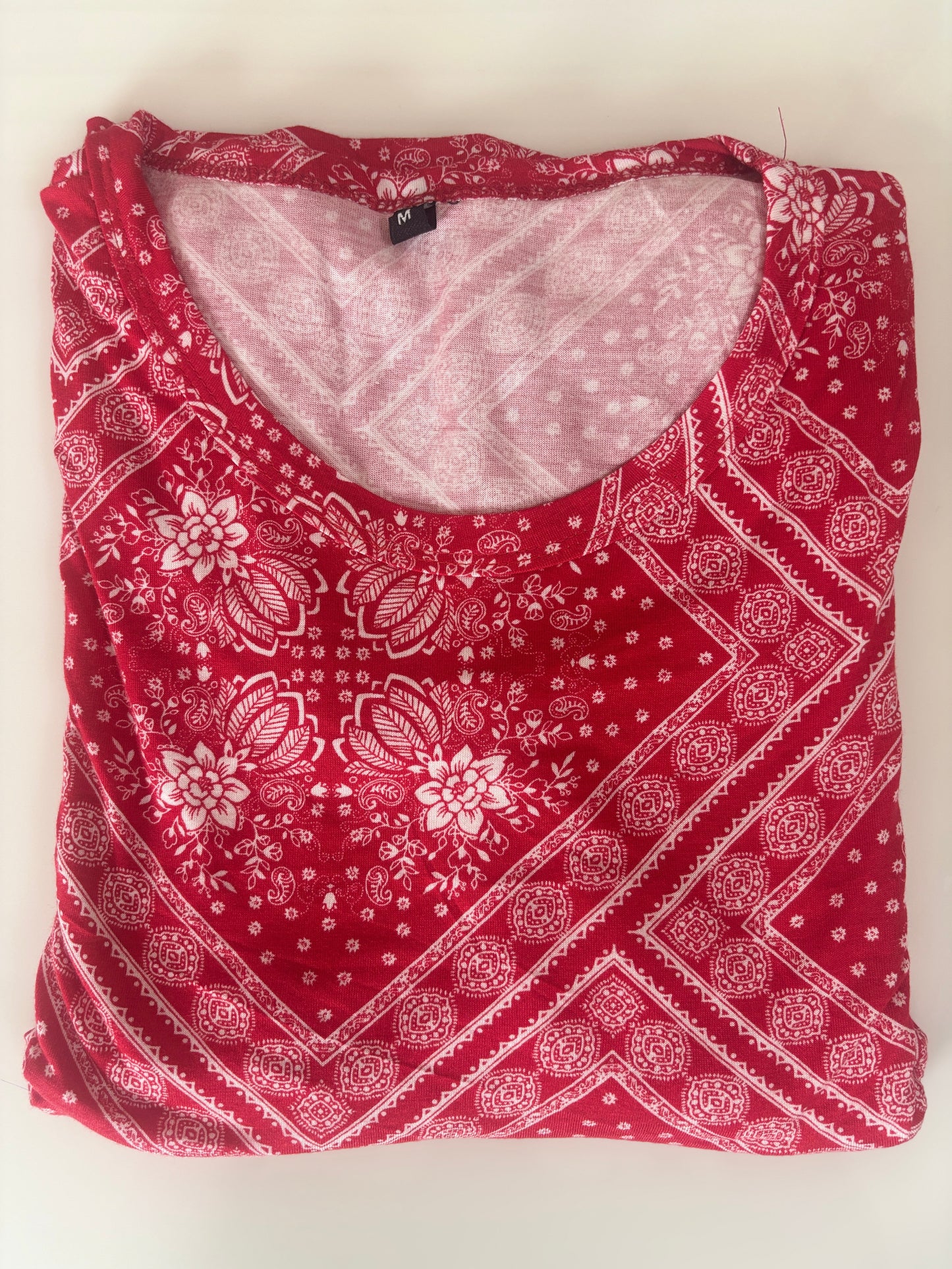 Coral Red Bandhani Floral Print Maternity Maxi