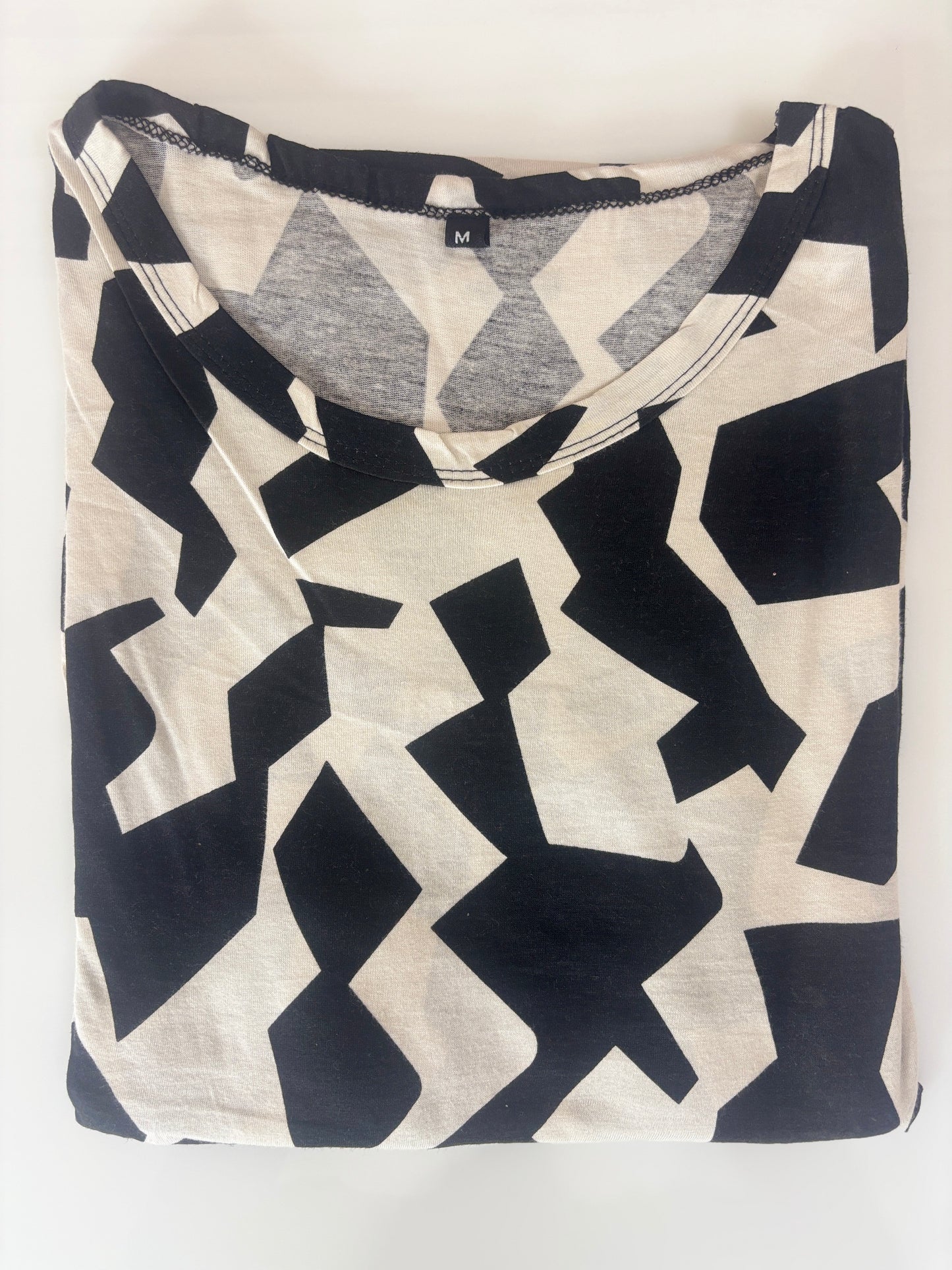 Beige Abstract Geometric Print Maternity Maxi