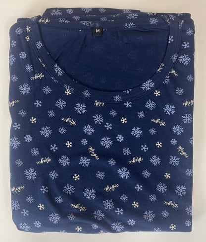 Navy Blue Mini Floral Lounge Frock