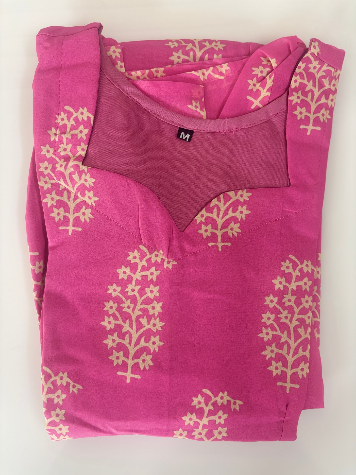 Magenta Pink Floral Butti Non-Feeding Georgette Maxi