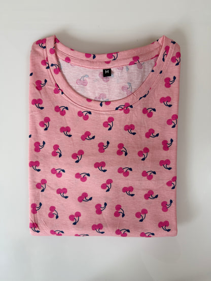 Cherry Charm Cotton Lounge Tunic