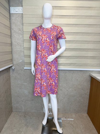 Lavender Blossom Cotton Lounge Tunic