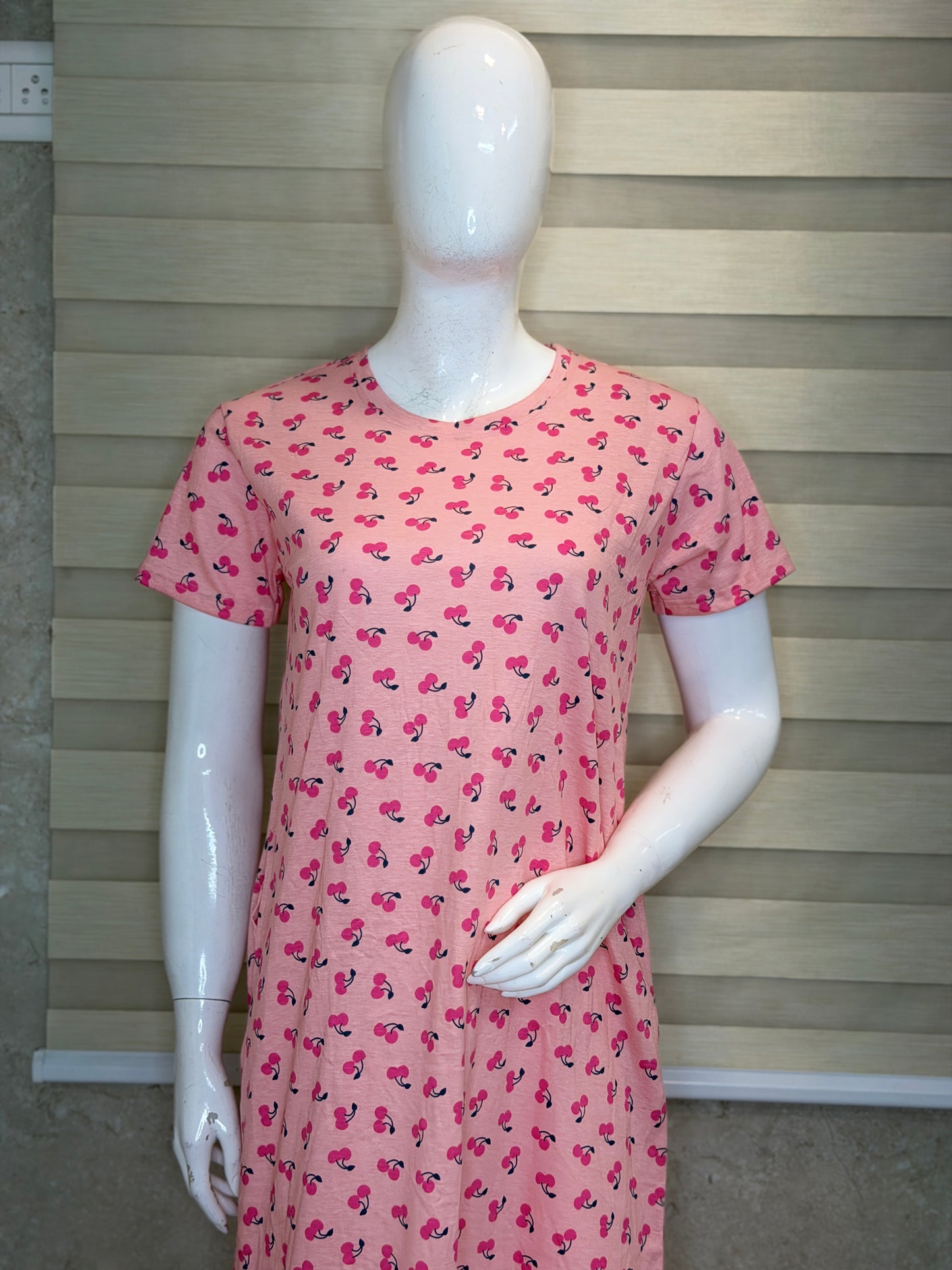 Cherry Charm Cotton Lounge Tunic