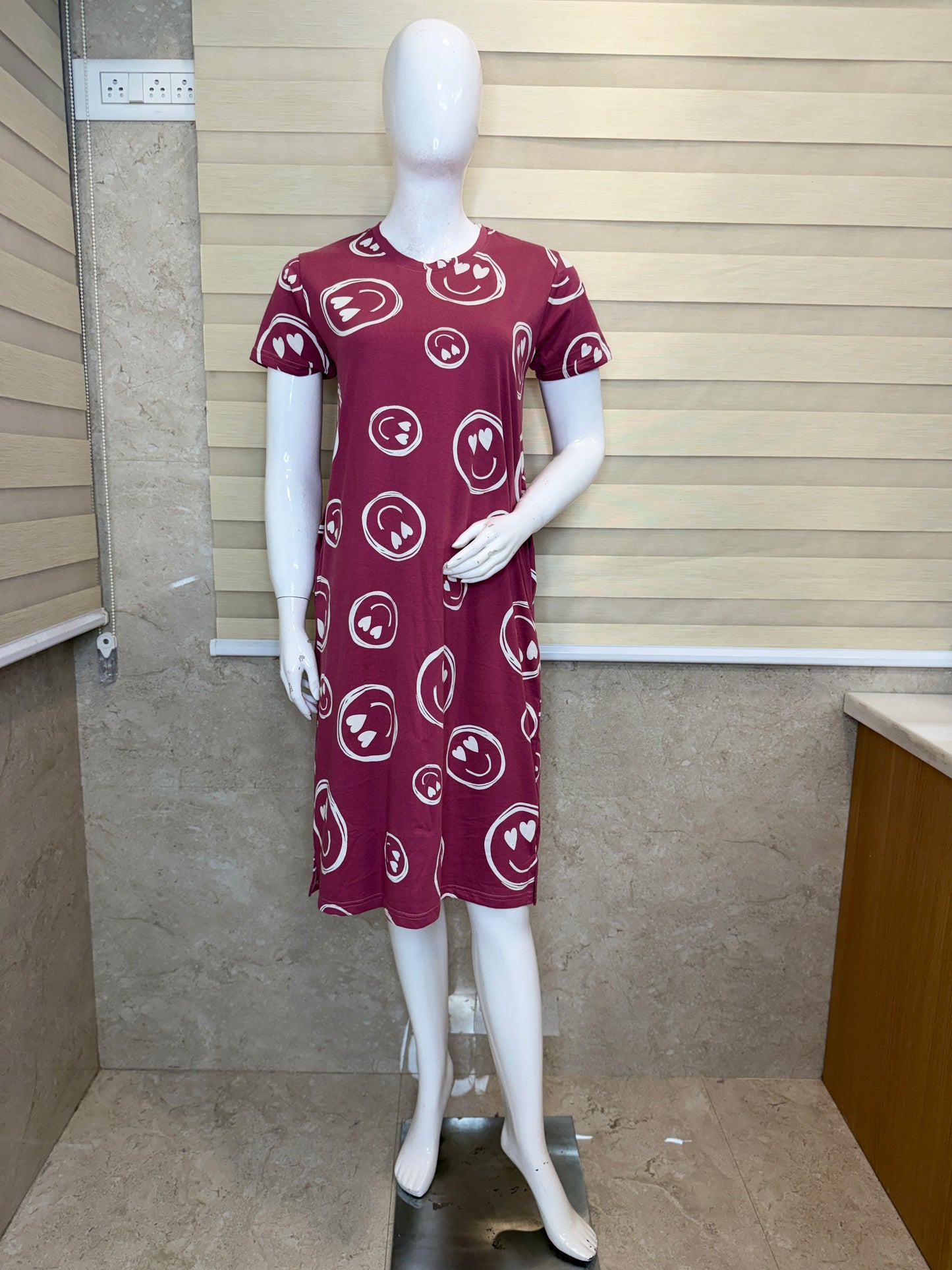 Happy Hearts Cotton Lounge Tunic