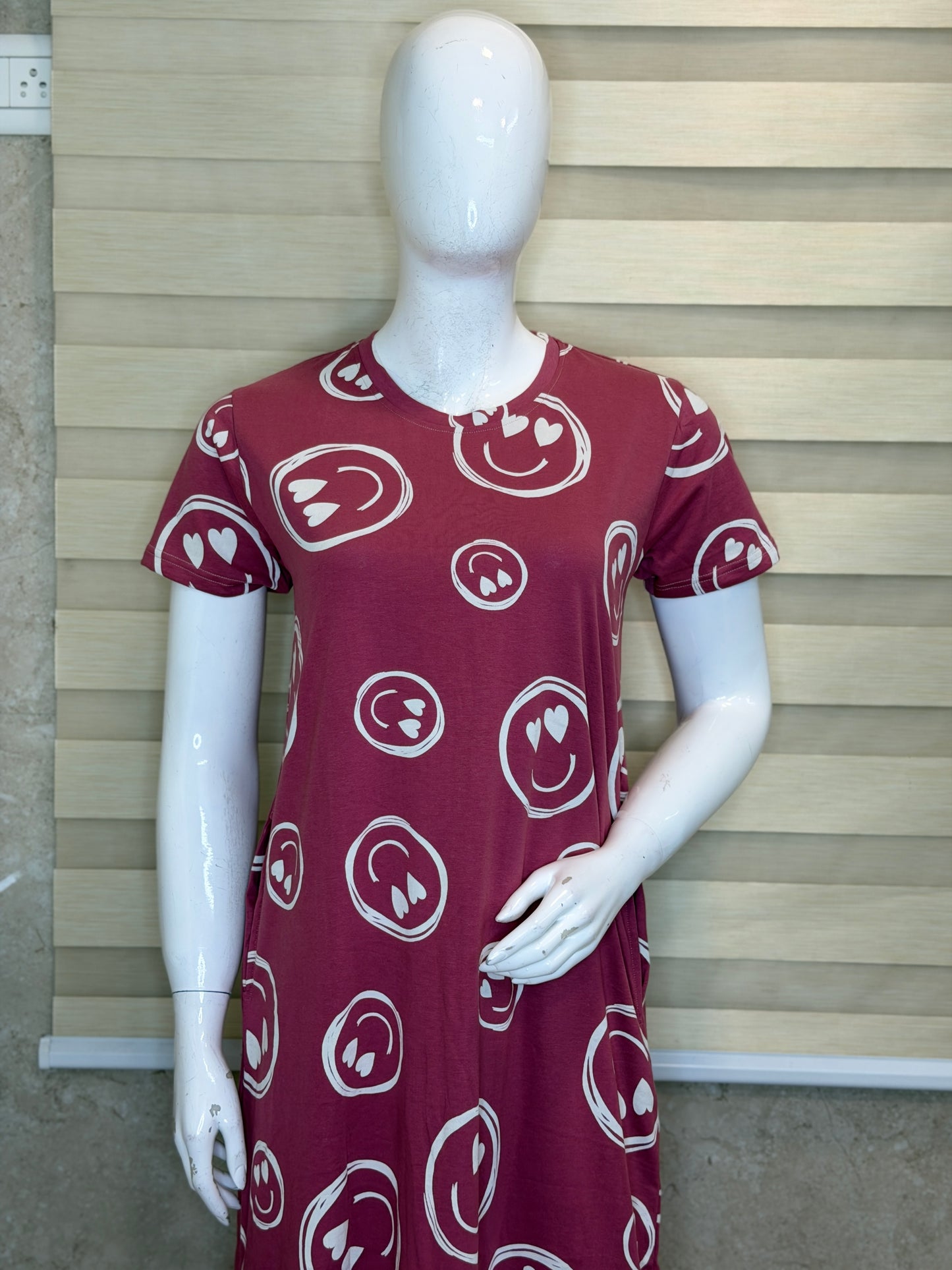 Happy Hearts Cotton Lounge Tunic