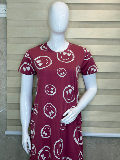 Happy Hearts Cotton Lounge Tunic