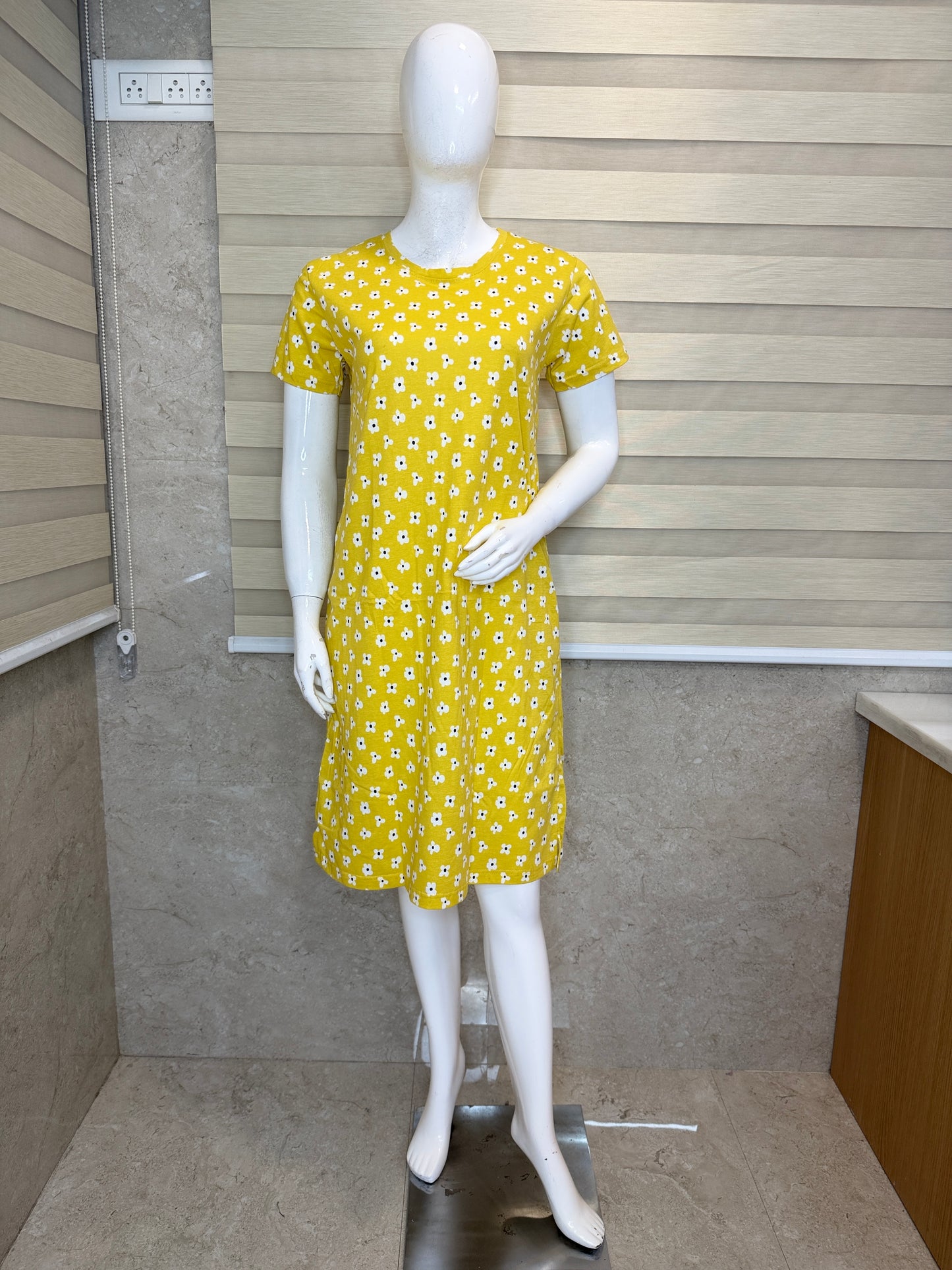 Sunny Daisy Cotton Lounge Tunic