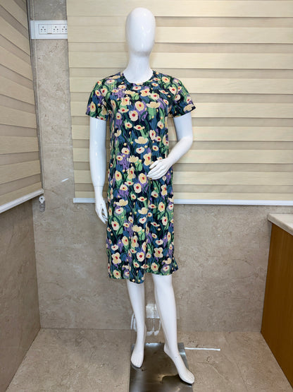Midnight Meadow Cotton Lounge Tunic