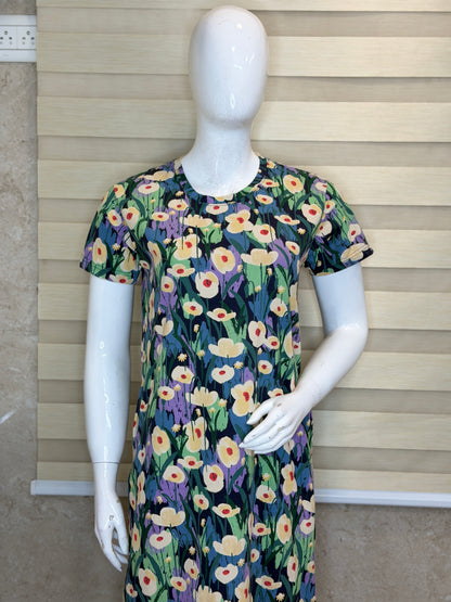 Midnight Meadow Cotton Lounge Tunic