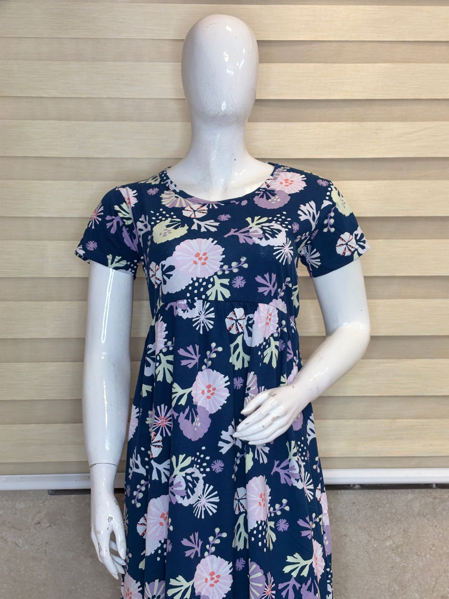 Navy Bloom Floral Lounge Frock