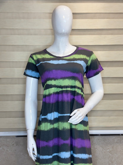 Charcoal Wave Stripe Lounge Frock