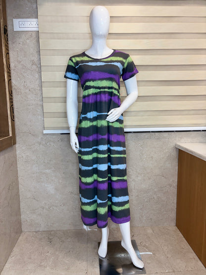 Charcoal Wave Stripe Lounge Frock