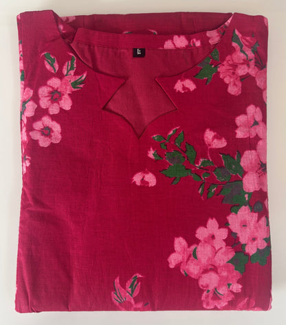 Berry Floral Bouquet Print Feeding Maxi