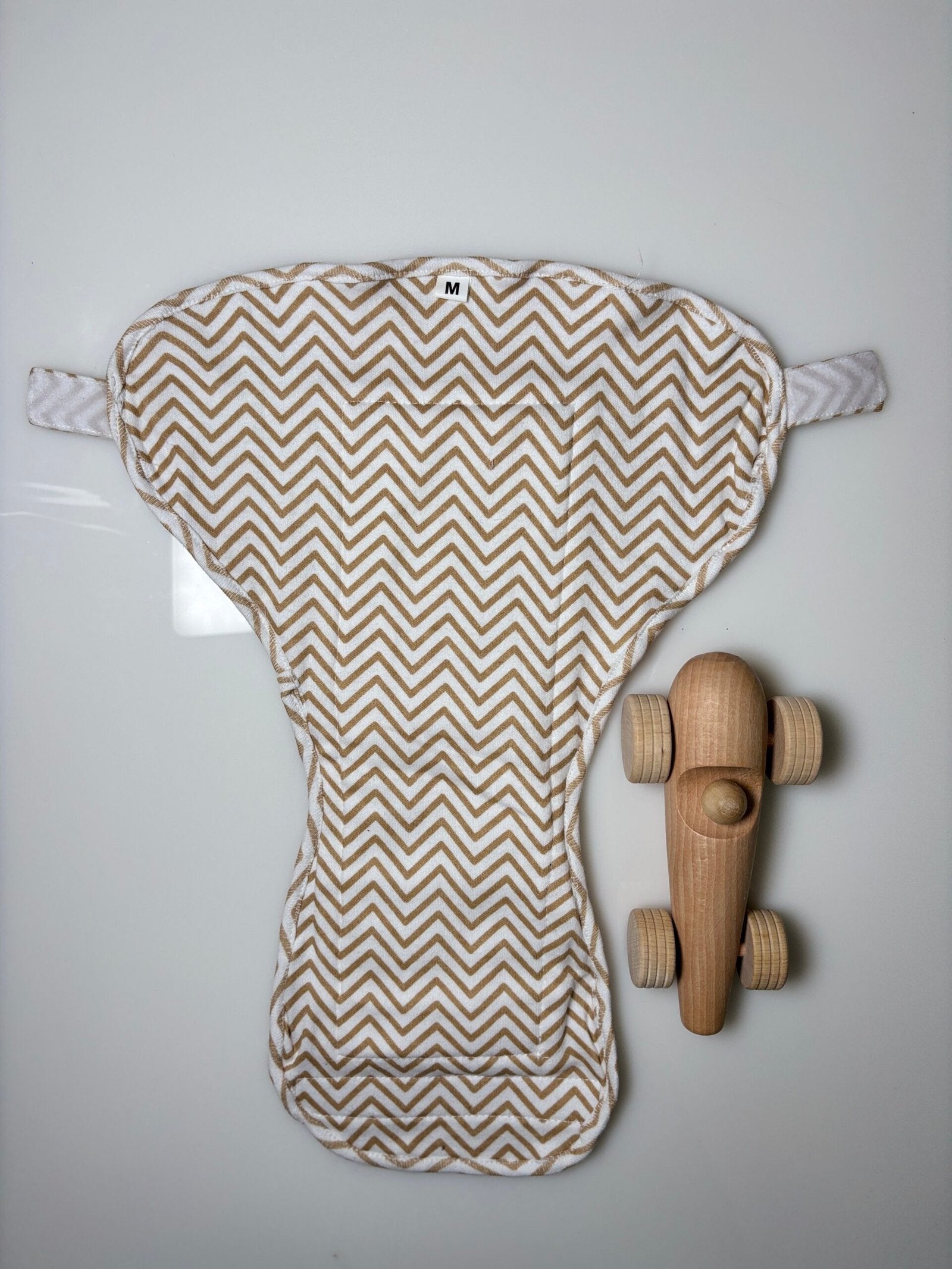 White M-Stripes Printed Kids Nappy