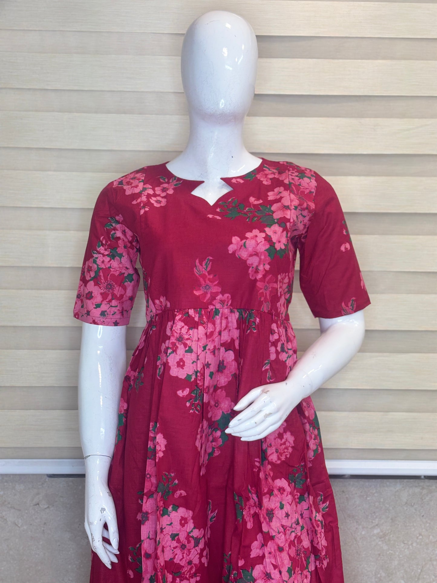 Berry Floral Bouquet Print Feeding Maxi