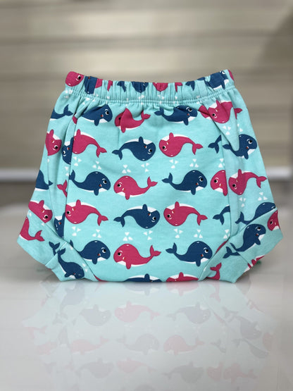 Sky Blue with Dolphins Printed Kids Padded Underwear