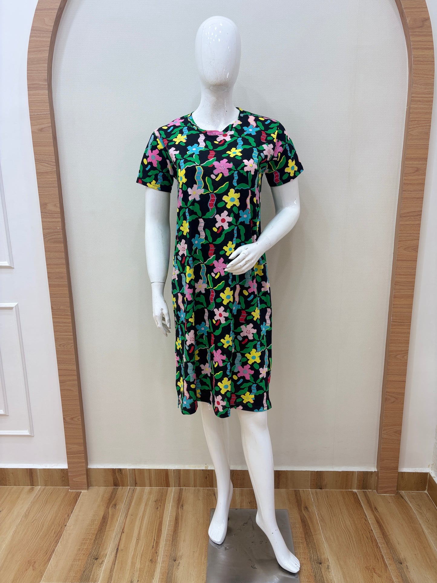 Green Multicolor Floral Printed Lounge Tunics