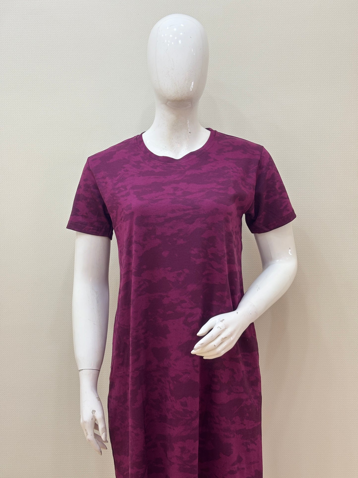 Plum Camo Print Lounge Tunic