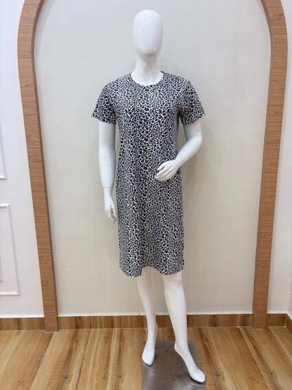 Black & White Leopard Print Lounge Tunic