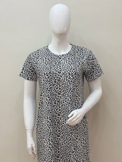 Black & White Leopard Print Lounge Tunic