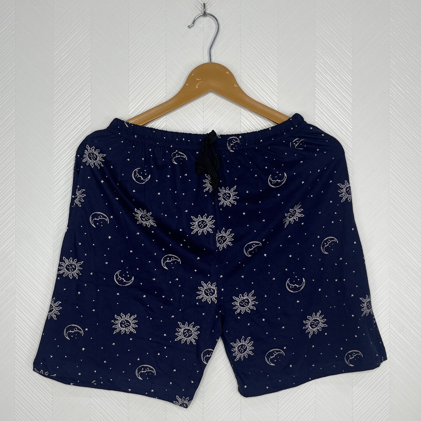 Navy Blue Celestial Print Women's Shorts