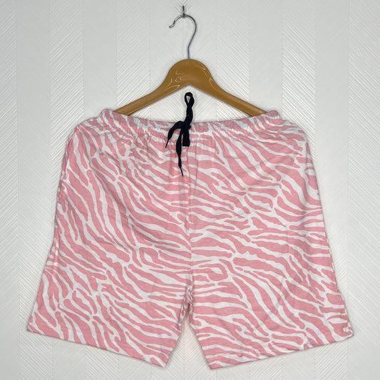 Blush Pink Zebra Wave Women's Shorts