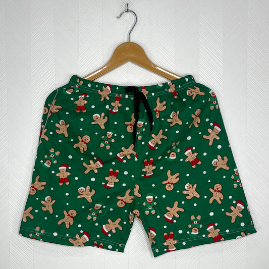 Evergreen Green Gingerbread Christmas Women's Shorts