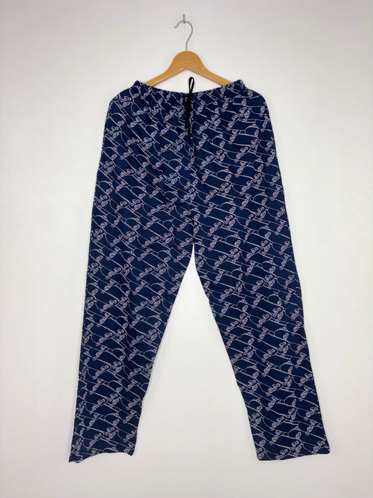Navy Blue Scooter Print Women’s Night Pant