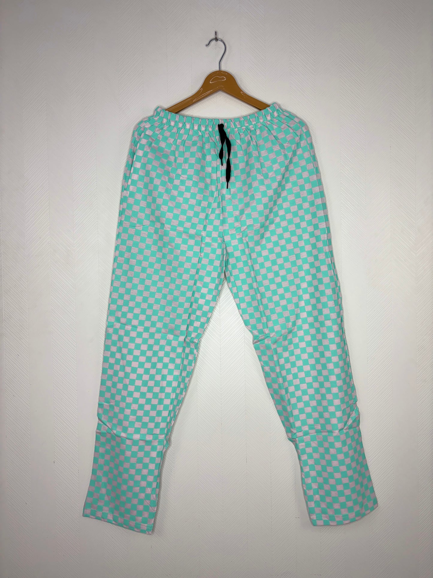 Mint Green & White Checkerboard Women’s Night Pant