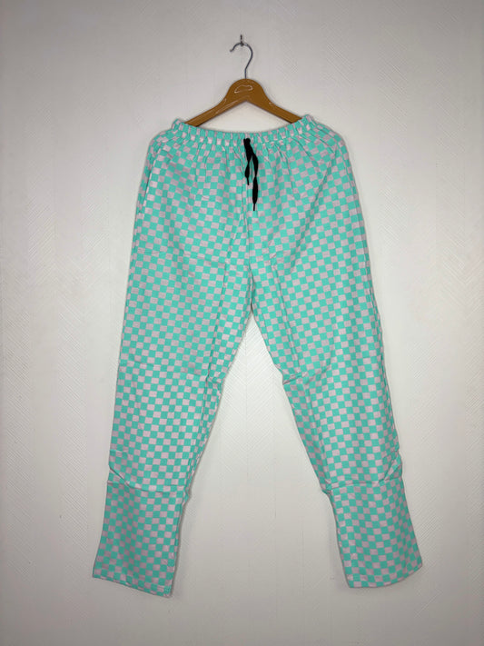 Mint Green & White Checkerboard Women’s Night Pant