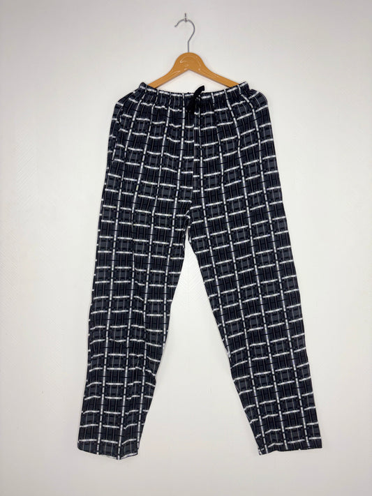 Black & White Checkered Women's Night Pant