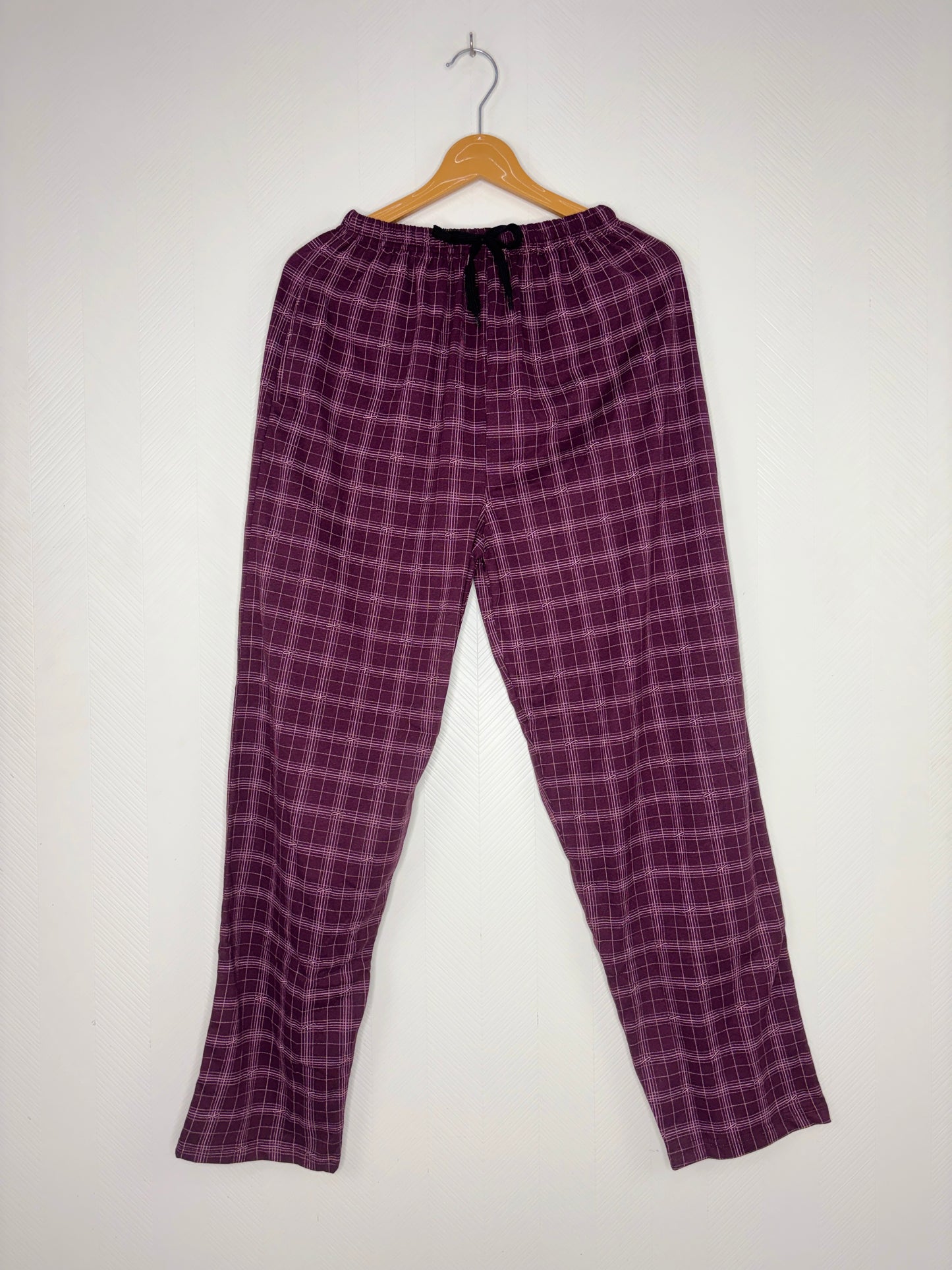 Plum Purple Fine Check Women’s Night Pant