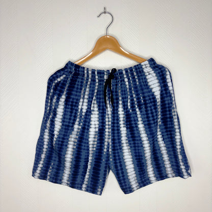 Women’s Navy Blue Tie-Dye Printed Shorts