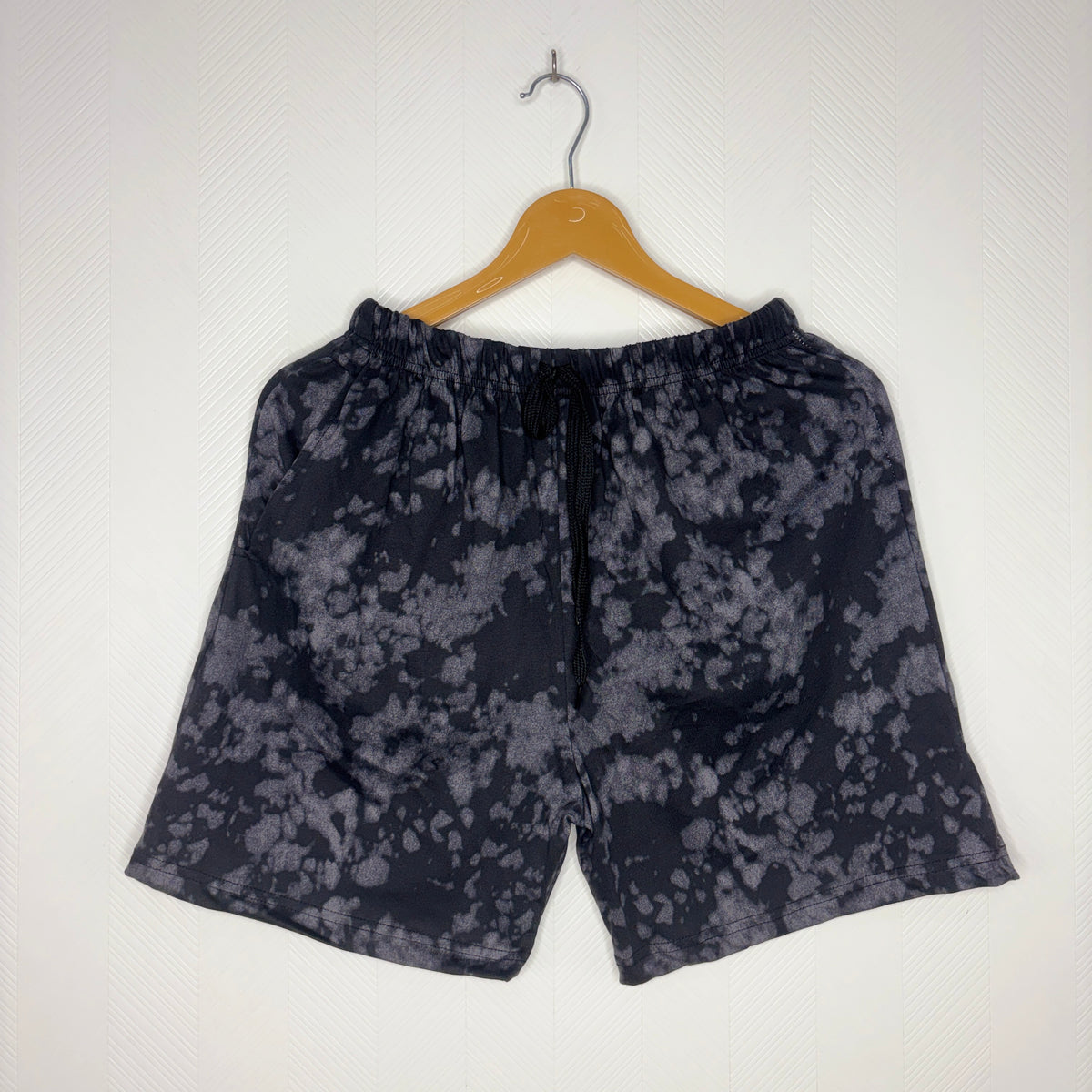 Women’s Charcoal Black Abstract Printed Shorts