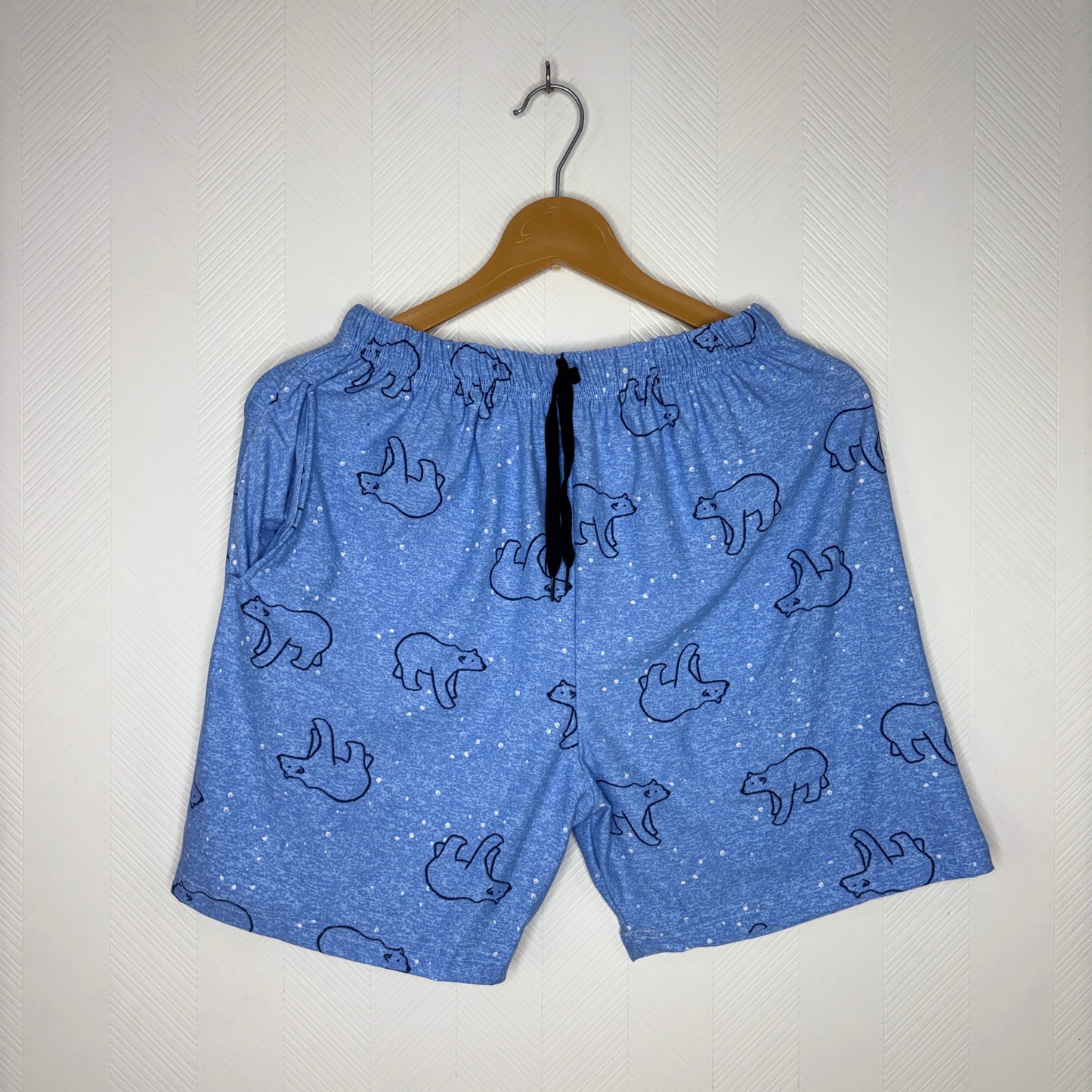 Women’s Periwinkle Blue Polar Bear Printed Shorts