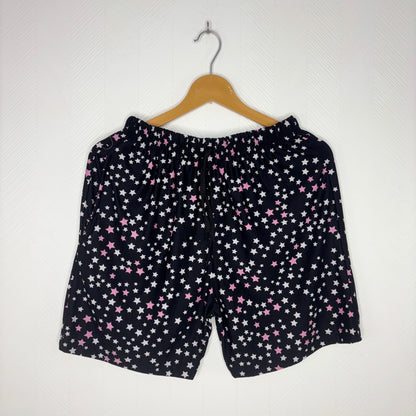Women’s Black Star Printed Shorts
