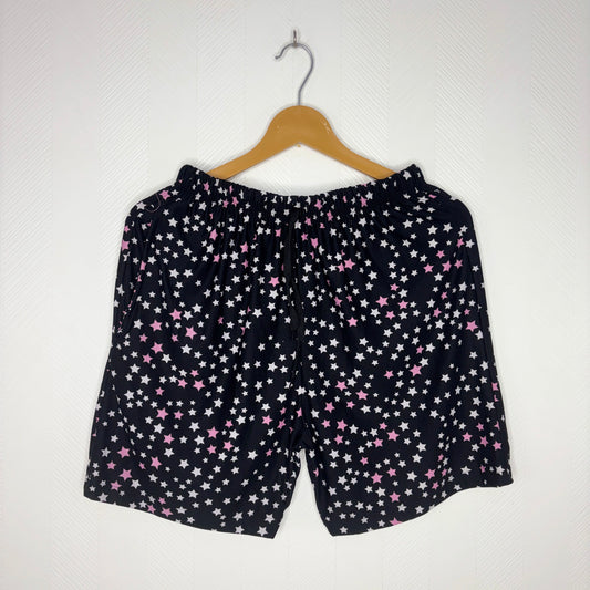 Women’s Black Star Printed Shorts