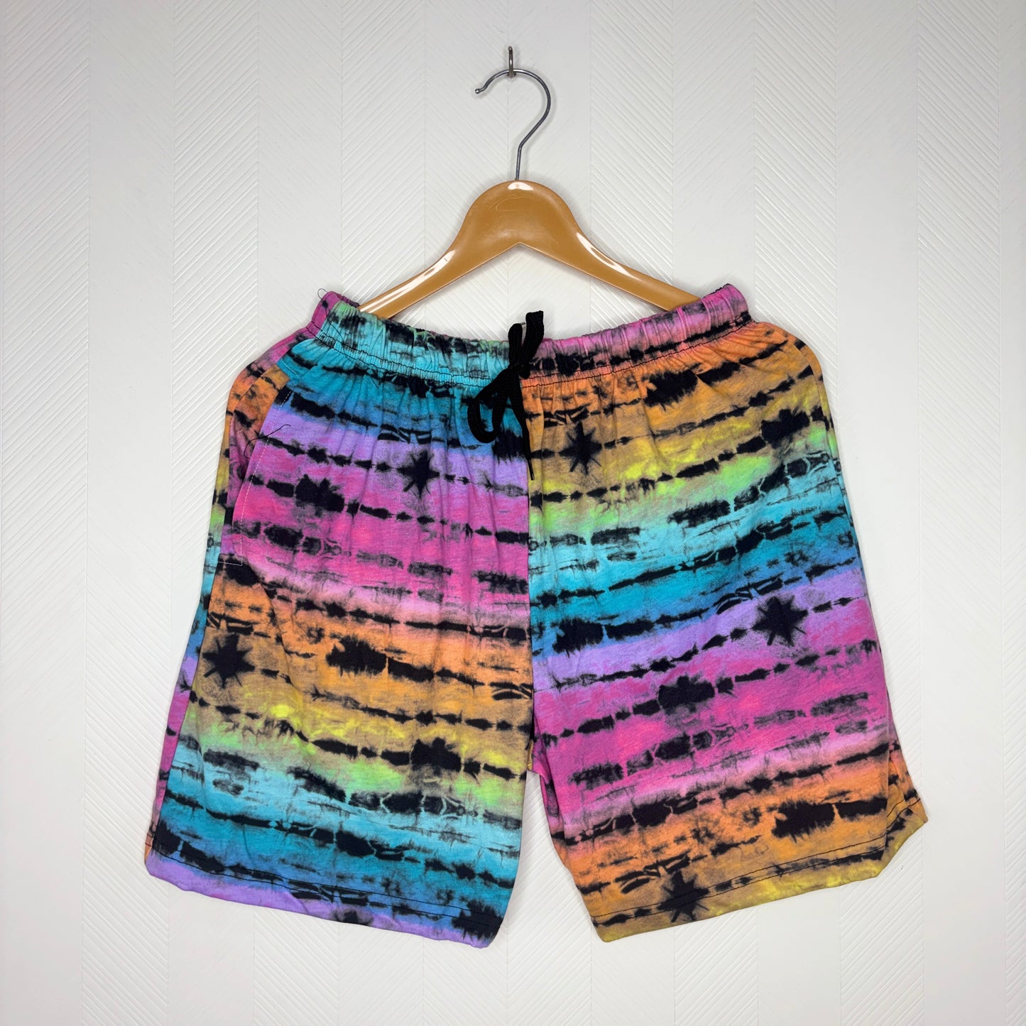Women’s Multicolor Rainbow Tie-Dye Printed Shorts