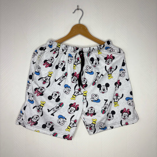 Women’s Light Grey Cartoon Printed Shorts