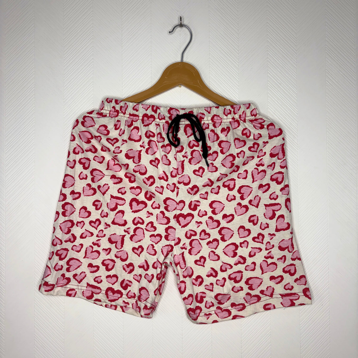 Women’s Cream Heart Printed Shorts
