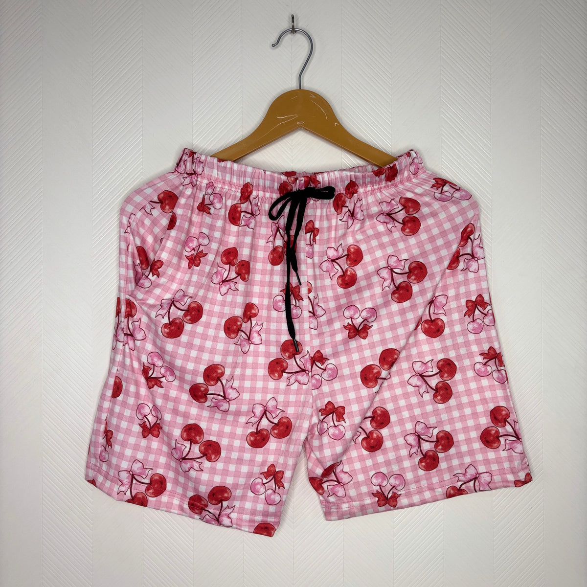 Women’s Pink Cherry Printed Shorts