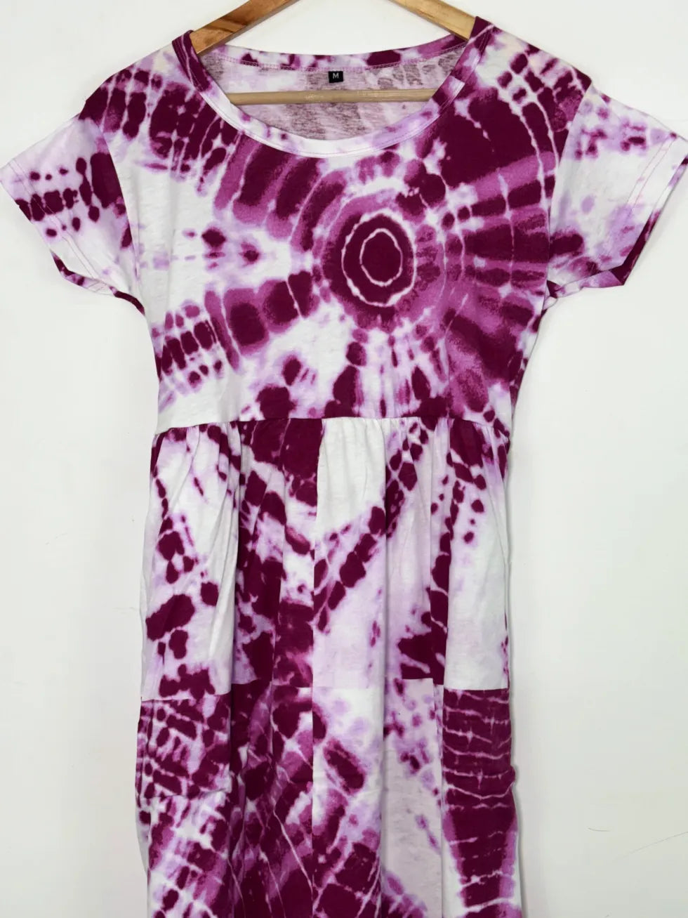 Purple Dye and Tie's Printed Knitted Round-Neck Cotton Lounge Frock
